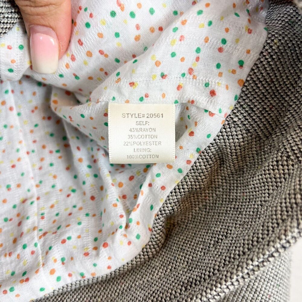 ANTHROPOLOGIE UNDER SKIES Grey Cropped Moto Style Jacket Size Medium - Picture 7 of 12